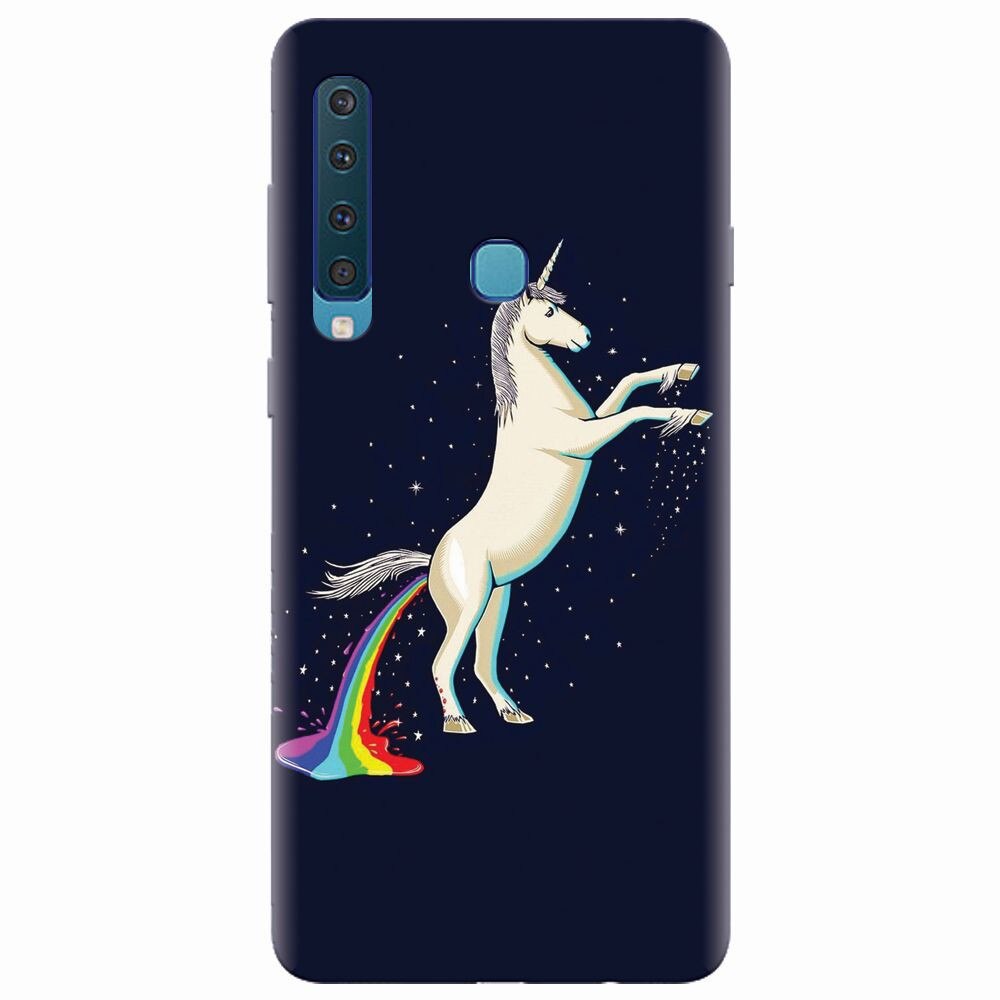 Husa silicon pentru Samsung Galaxy A9 2018, Unicorn Shitting Rainbows