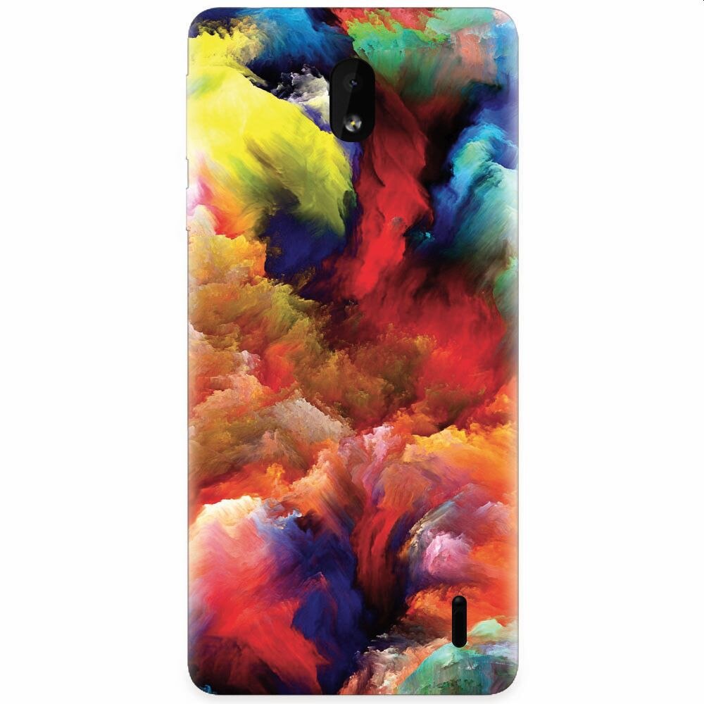 Husa silicon pentru Nokia 1 Plus, Oil Painting Colorful Strokes
