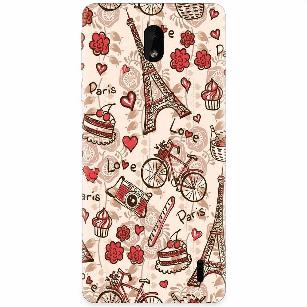 Husa silicon pentru Nokia 1 Plus, Paris Love