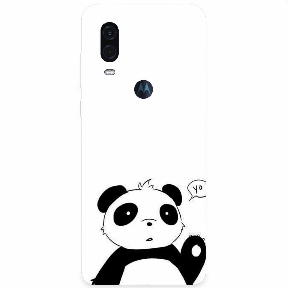 Husa silicon pentru Motorola One Vision, Panda Cellphone