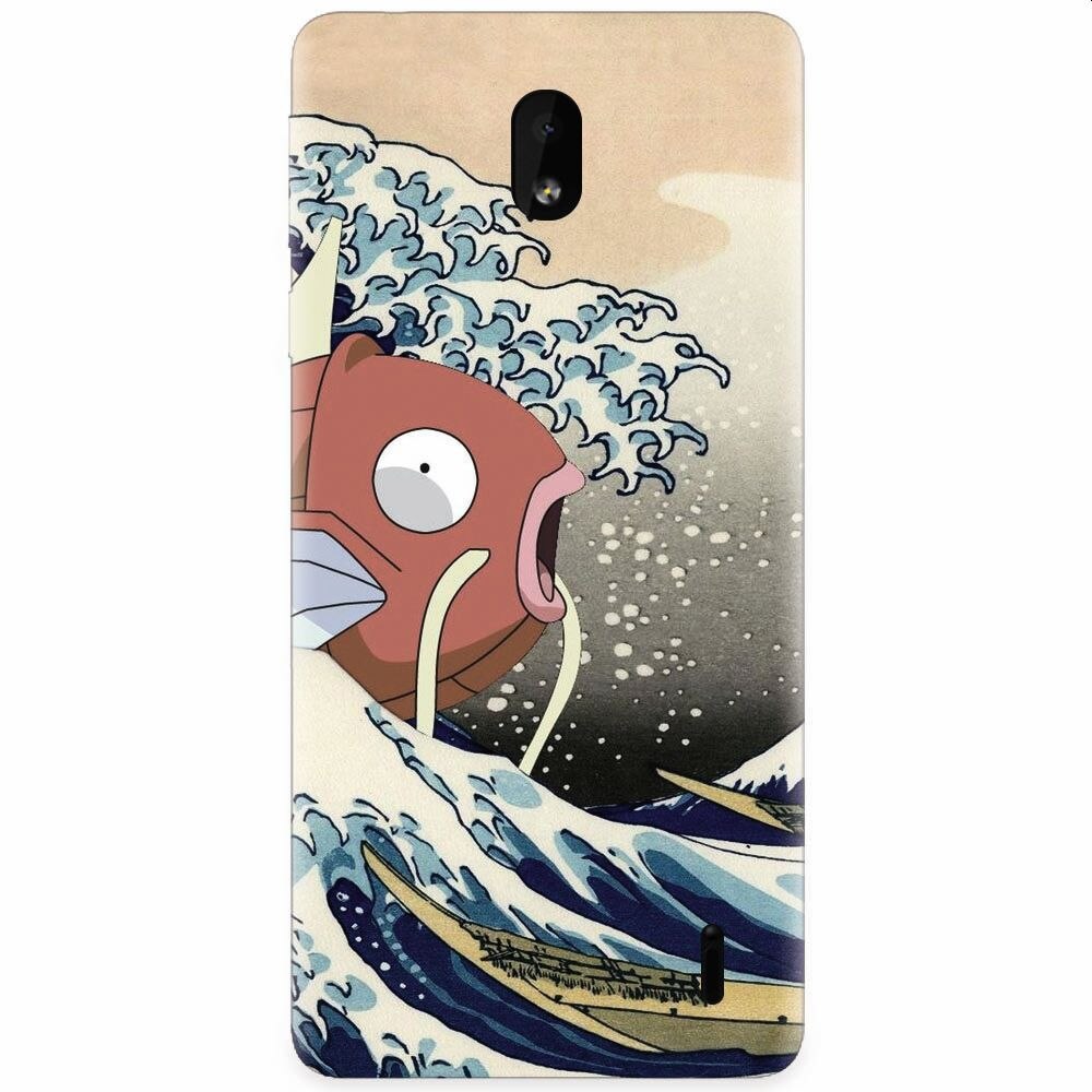 Husa silicon pentru Nokia 1 Plus, Great Wave Fish