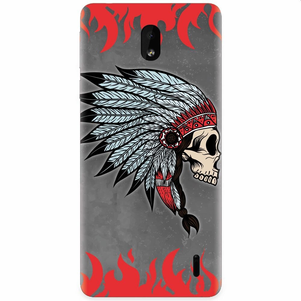 Husa silicon pentru Nokia 1 Plus, Indian Skull