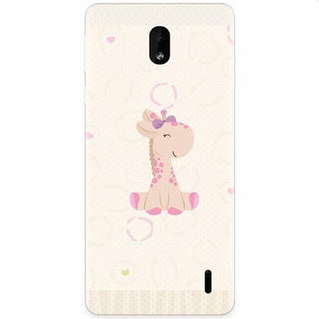 Husa silicon pentru Nokia 1 Plus, Giraffe Cute Husa silicon pentru Nokia 1 Plus, Giraffe Cute