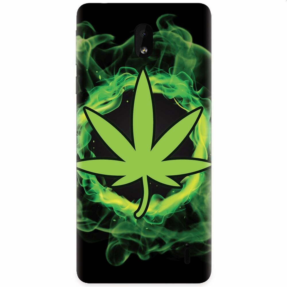 Husa silicon pentru Nokia 1 Plus, GreenFlames