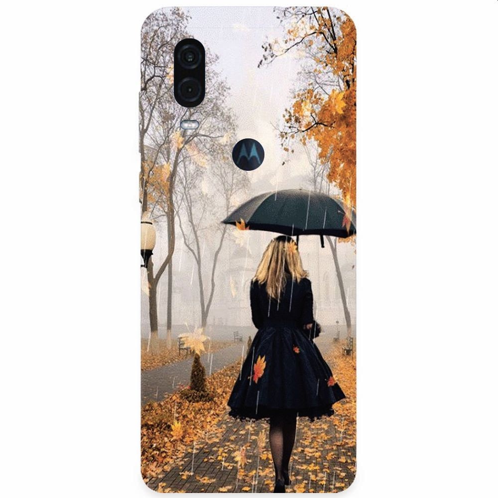 Husa silicon pentru Motorola One Vision, Autum