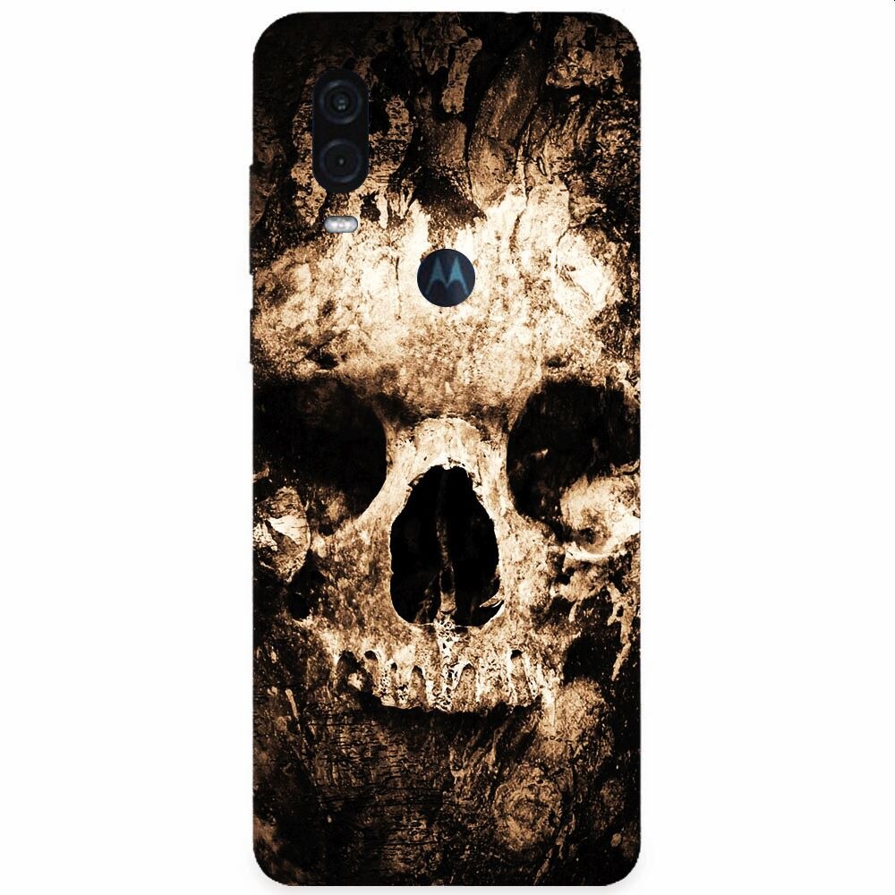 Husa silicon pentru Motorola One Vision, Zombie Skull