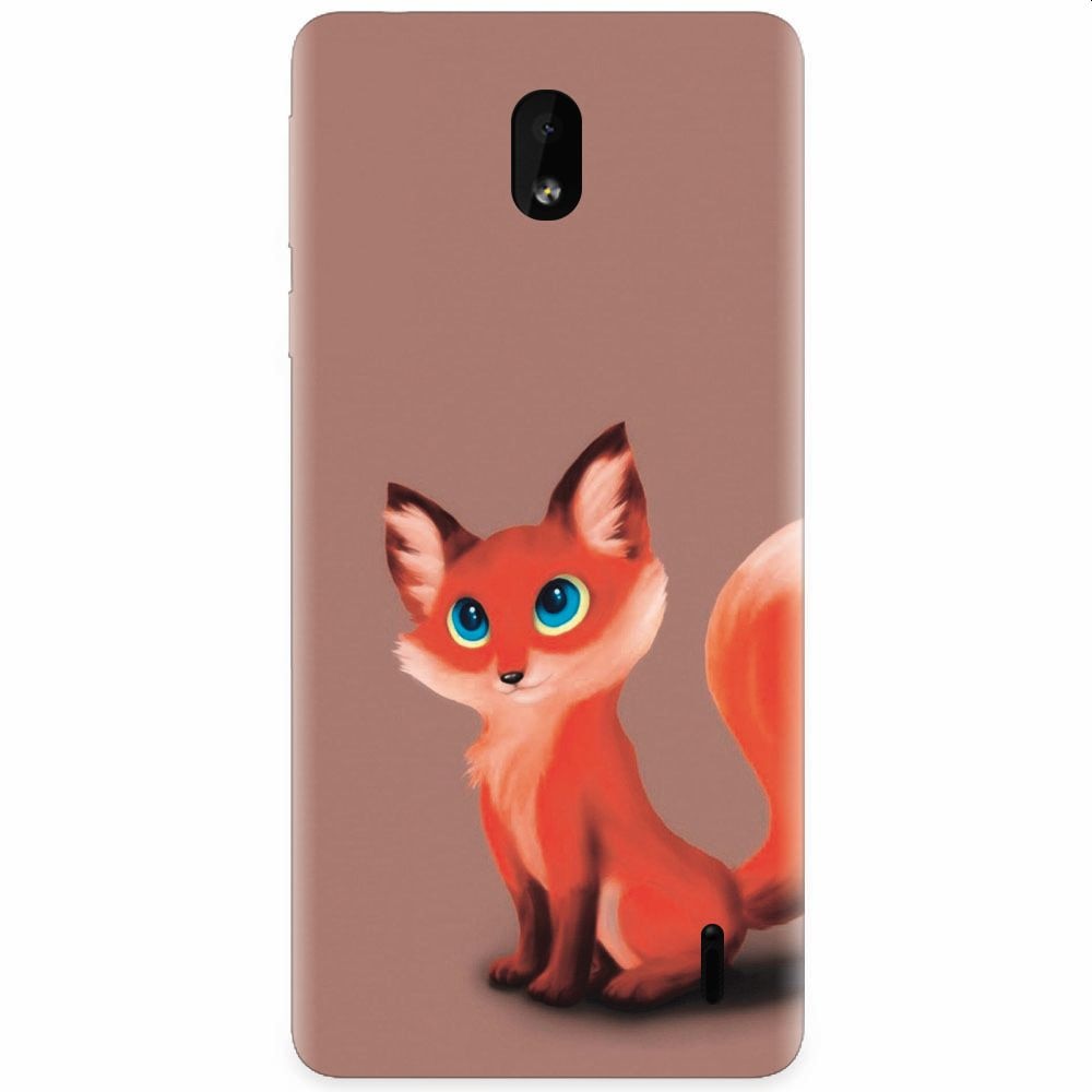 Husa silicon pentru Nokia 1 Plus, Fox Cartoon Animal And