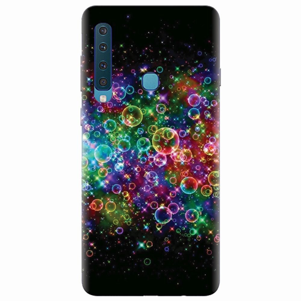 Husa silicon pentru Samsung Galaxy A9 2018, Rainbow Colored Soap Bubbles