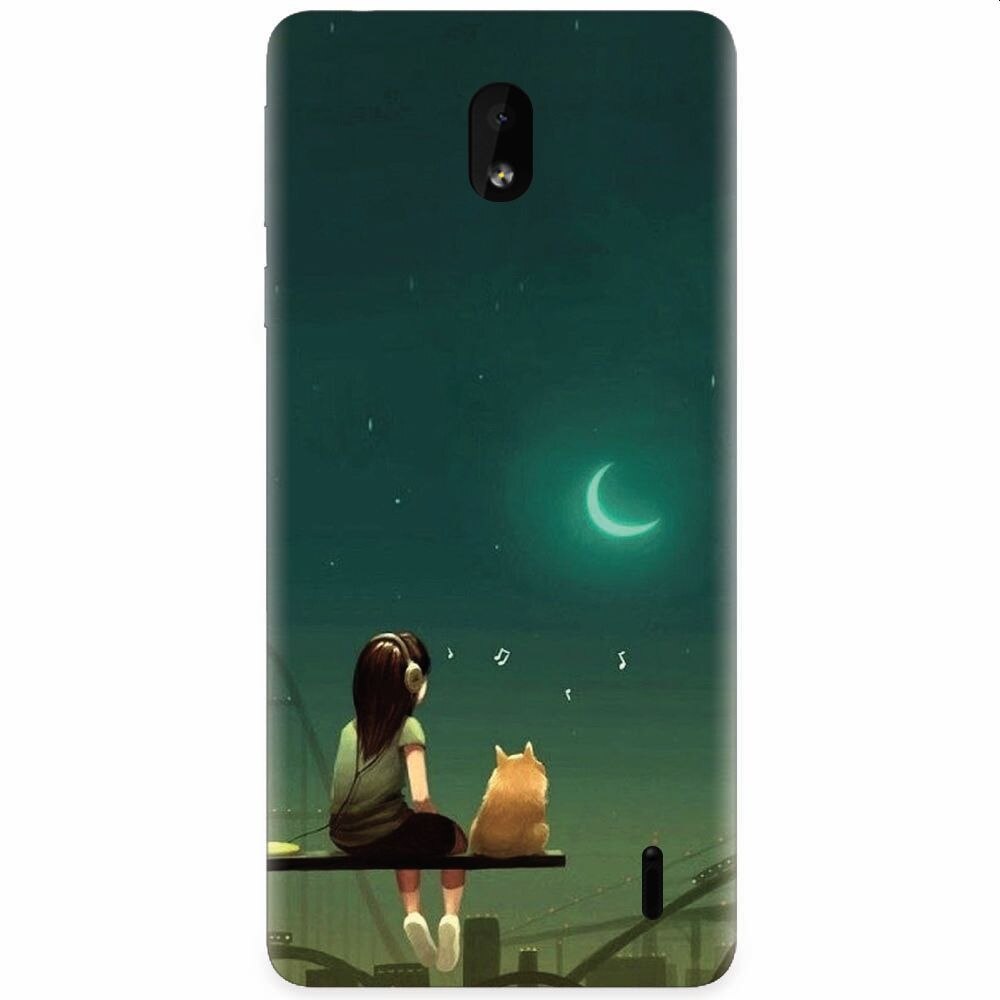 Husa silicon pentru Nokia 1 Plus, Cat And Girl