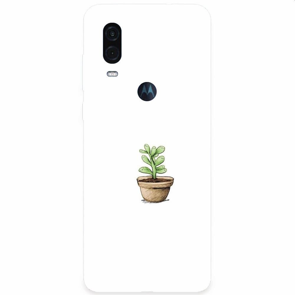 Husa silicon pentru Motorola One Vision, Cactus 101