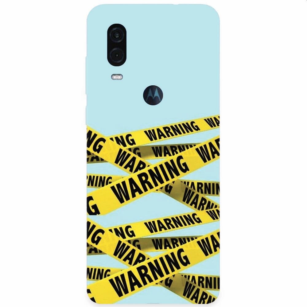 Husa silicon pentru Motorola One Vision, Warning