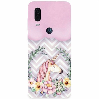 Husa silicon pentru Motorola One Vision, Aesthetic Unicorn Husa silicon pentru Motorola One Vision, Aesthetic Unicorn