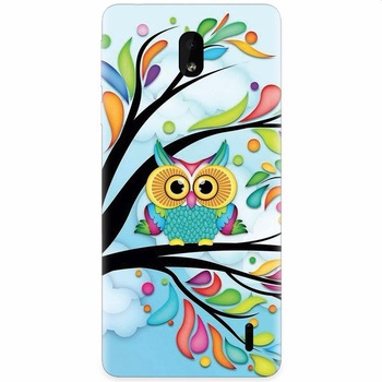 Husa silicon pentru Nokia 1 Plus, Owl 101 Husa silicon pentru Nokia 1 Plus, Owl 101