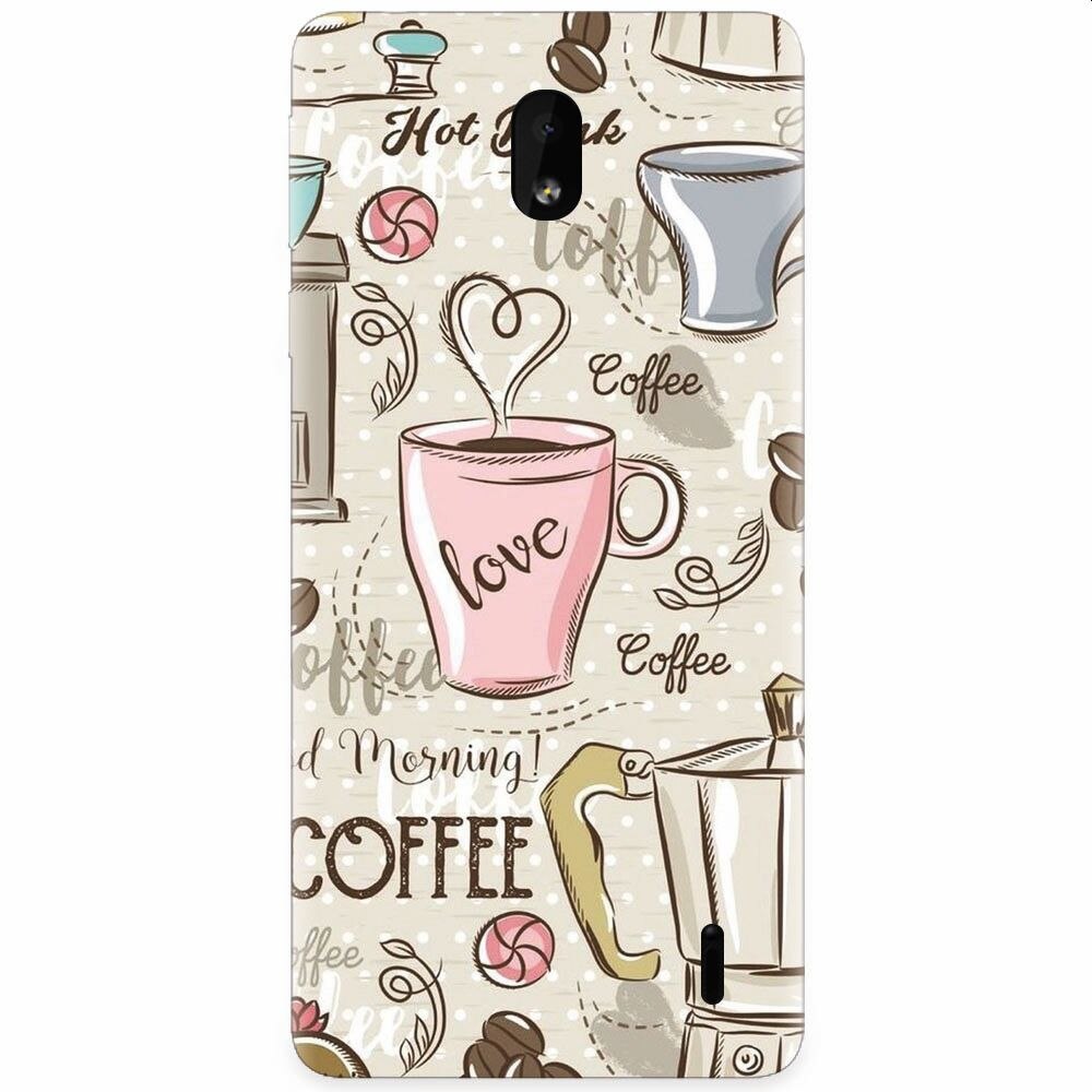 Husa silicon pentru Nokia 1 Plus, Coffe And Donuts