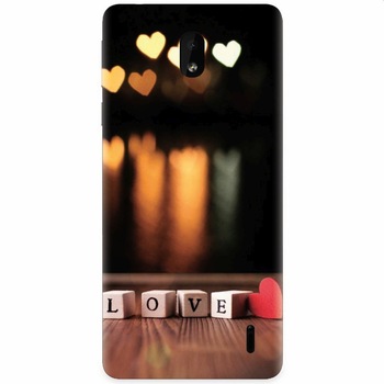Husa silicon pentru Nokia 1 Plus, Love 003 Husa silicon pentru Nokia 1 Plus, Love 003