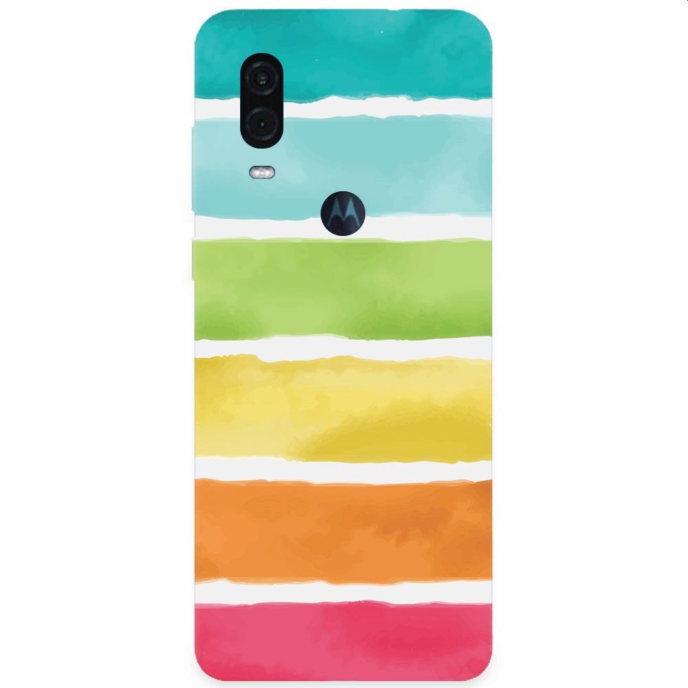 Husa silicon pentru Motorola One Vision, Watercolors