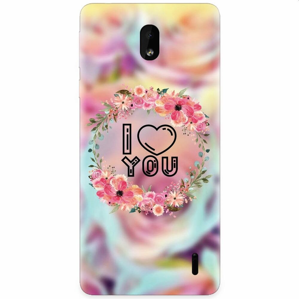 Husa silicon pentru Nokia 1 Plus, I Love You
