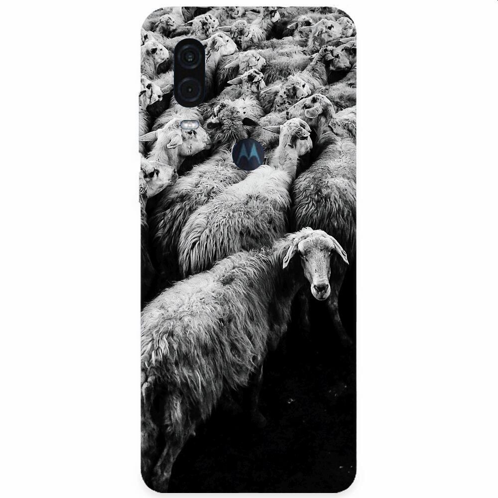 Husa silicon pentru Motorola One Vision, Sheep