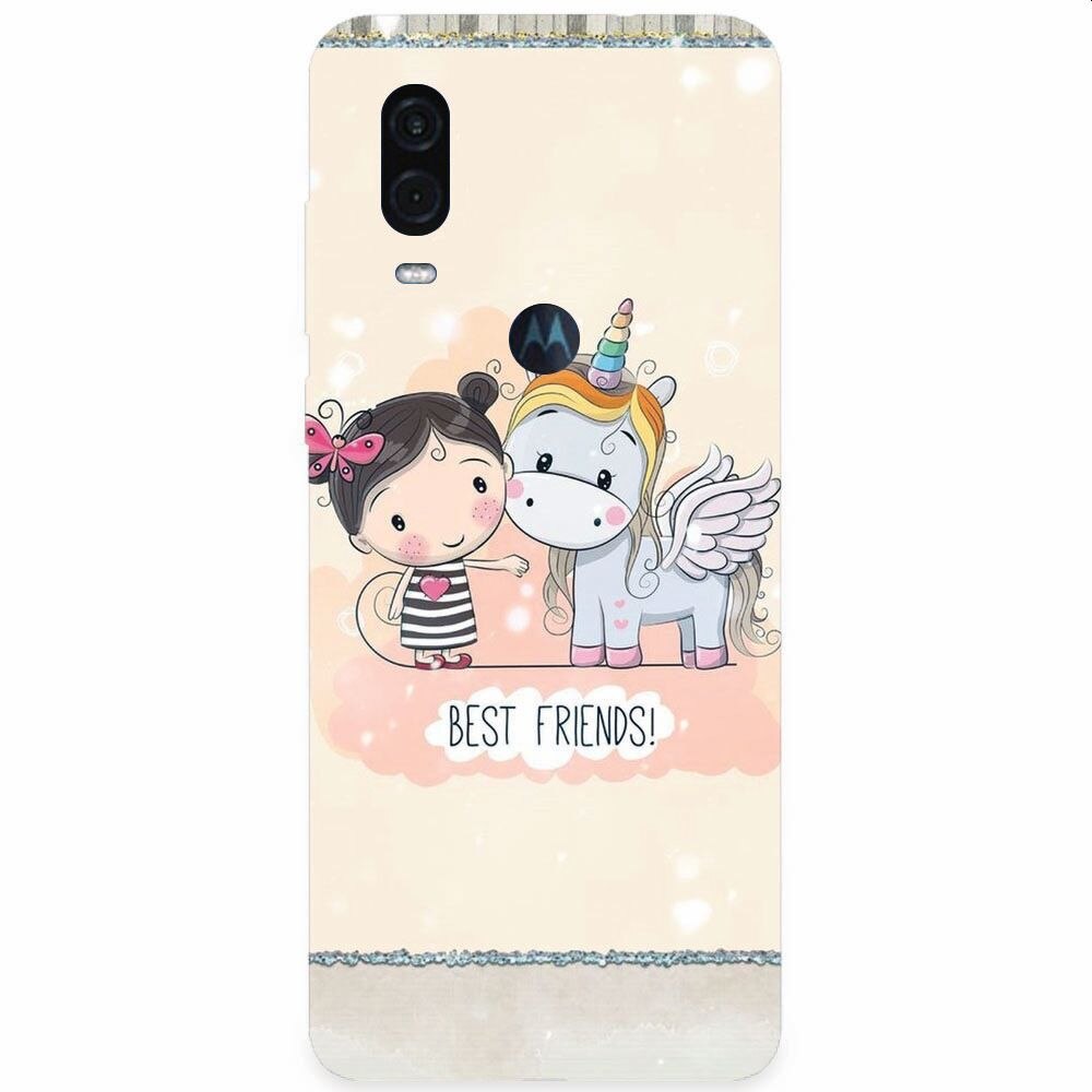 Husa silicon pentru Motorola One Vision, Best Friends