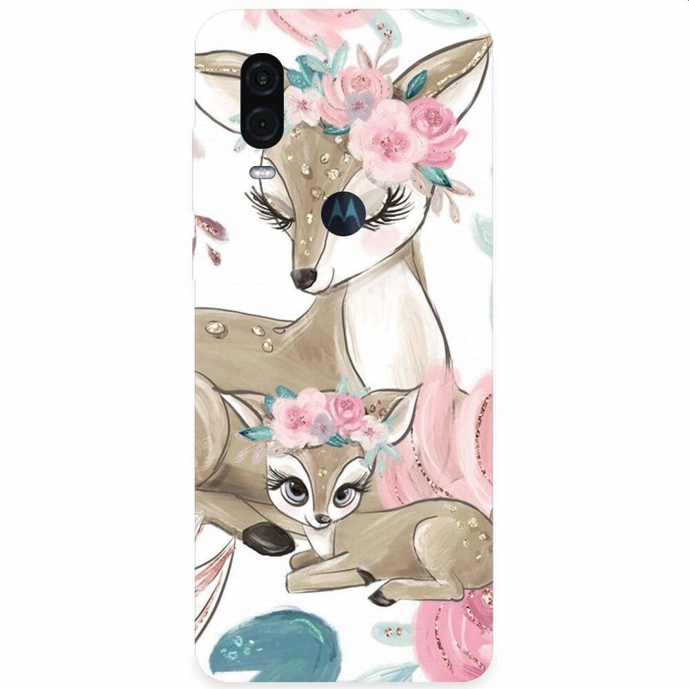 Husa silicon pentru Motorola One Vision, Deers