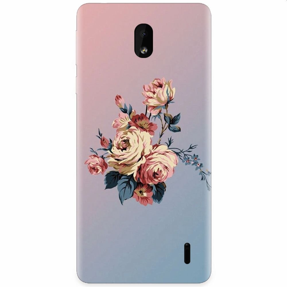 Husa silicon pentru Nokia 1 Plus, Roses