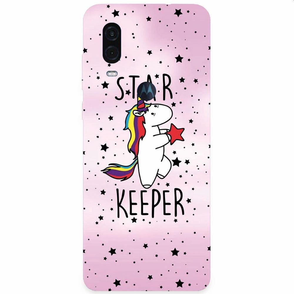 Husa silicon pentru Motorola One Vision, Unicorn Star Keeper