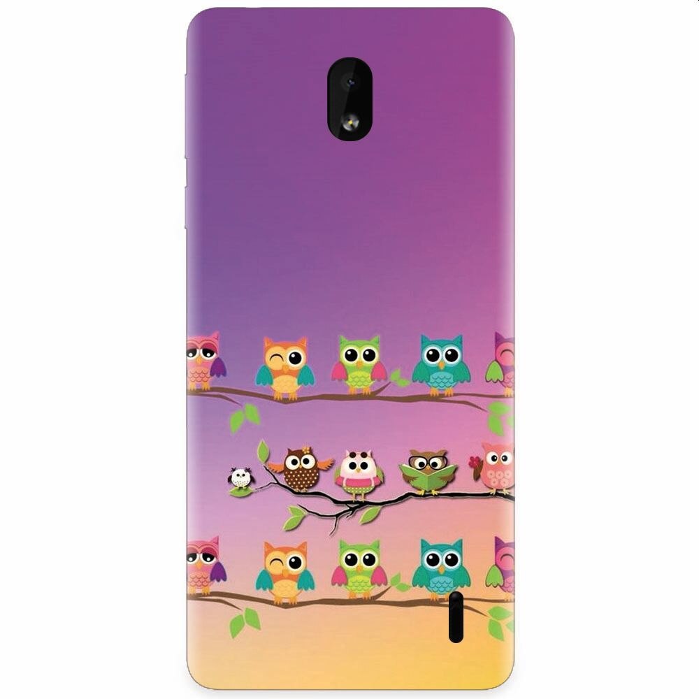 Husa silicon pentru Nokia 1 Plus, Owls