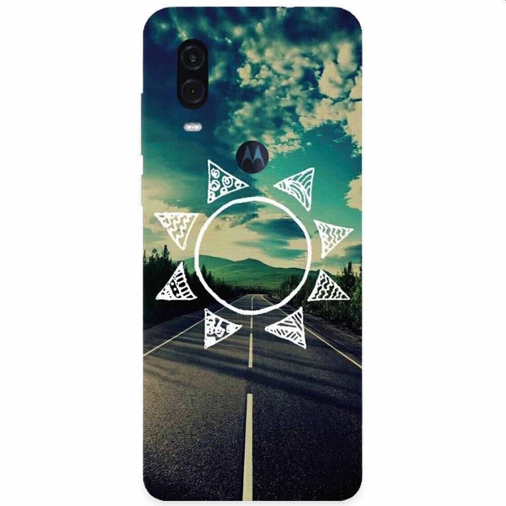 Husa silicon pentru Motorola One Vision, Sun On The Road