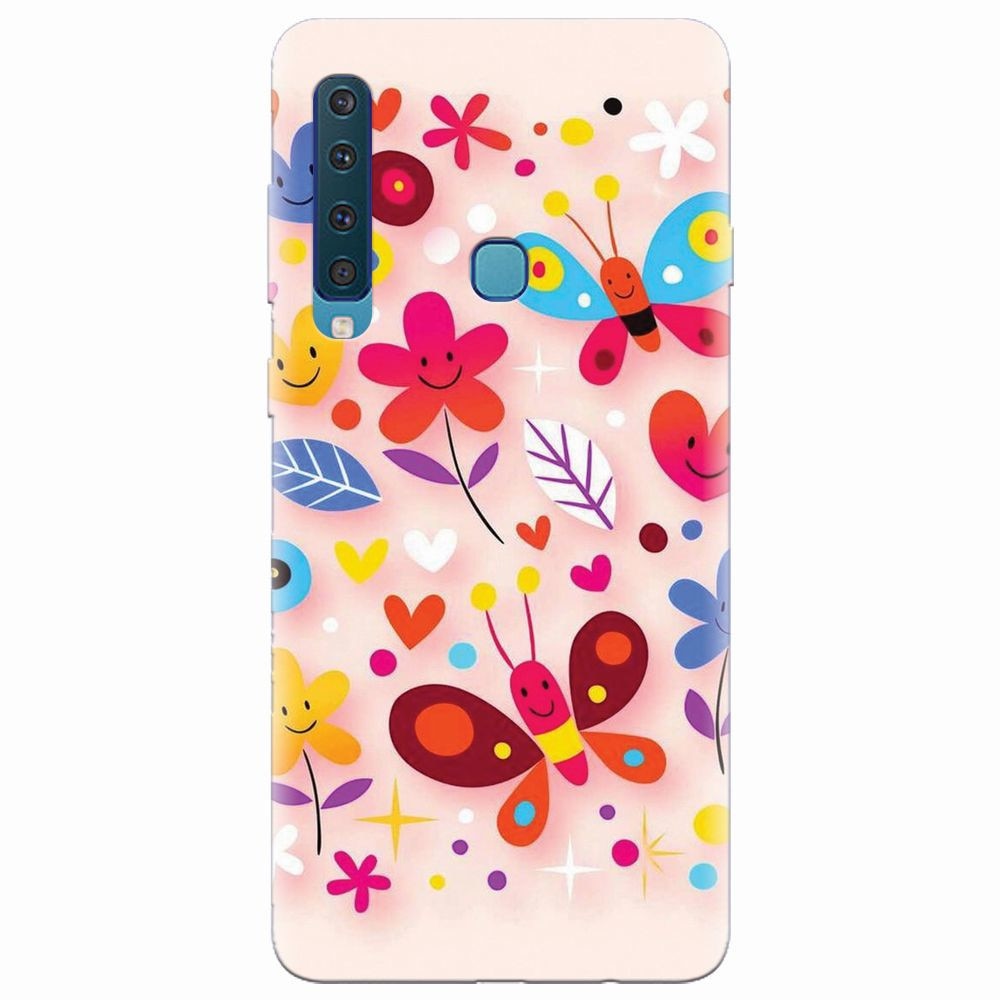 Husa silicon pentru Samsung Galaxy A9 2018, Butterfly