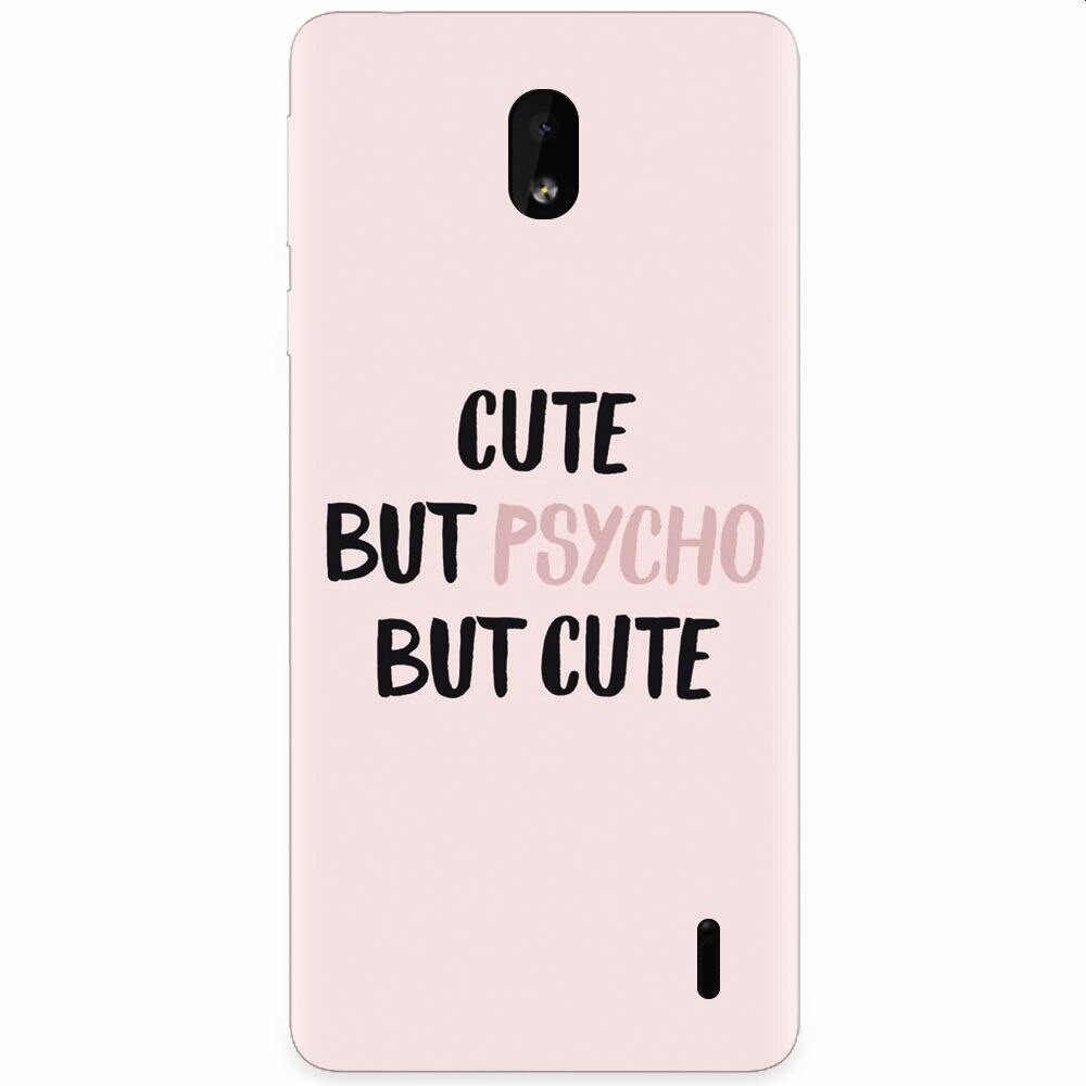 Husa silicon pentru Nokia 1 Plus, Cute But Psycho