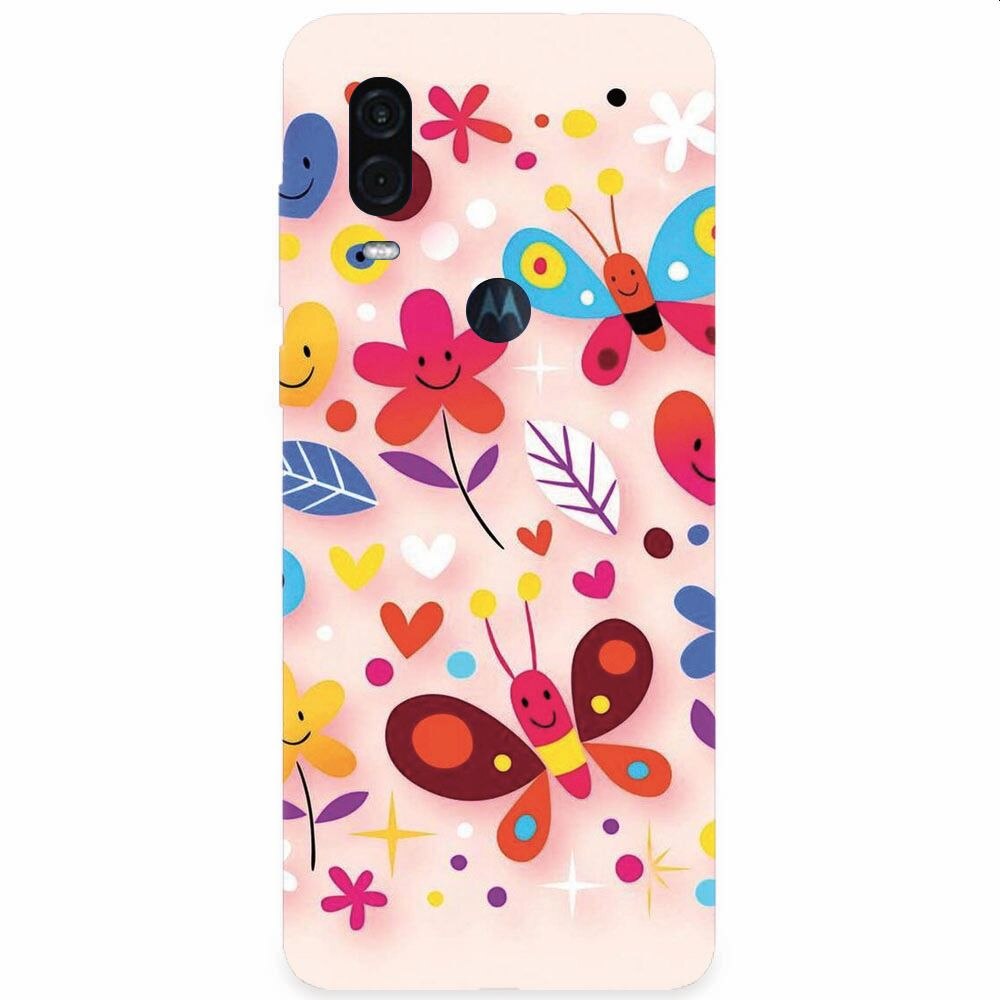 Husa silicon pentru Motorola One Vision, Butterfly 102