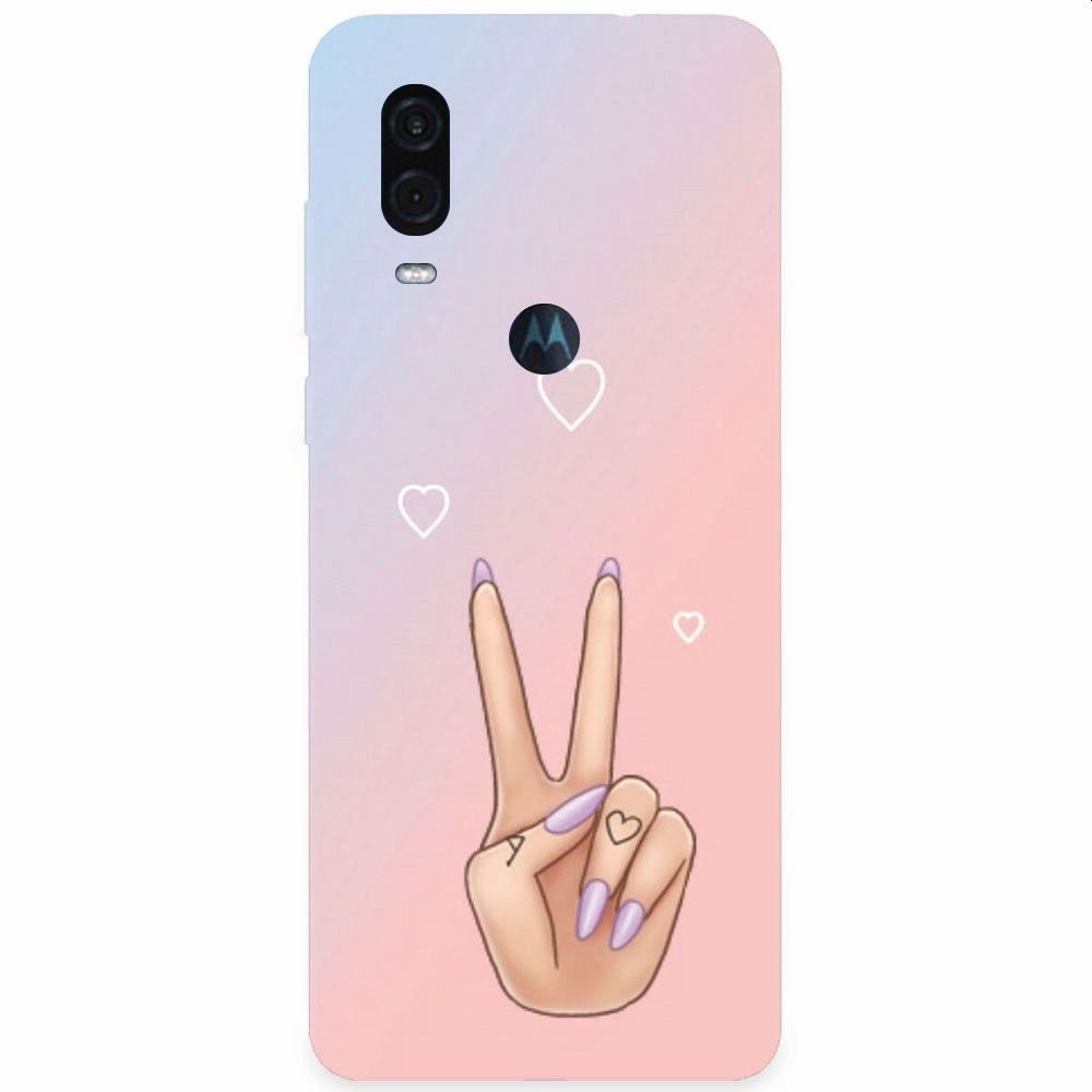 Husa silicon pentru Motorola One Vision, Victory Love