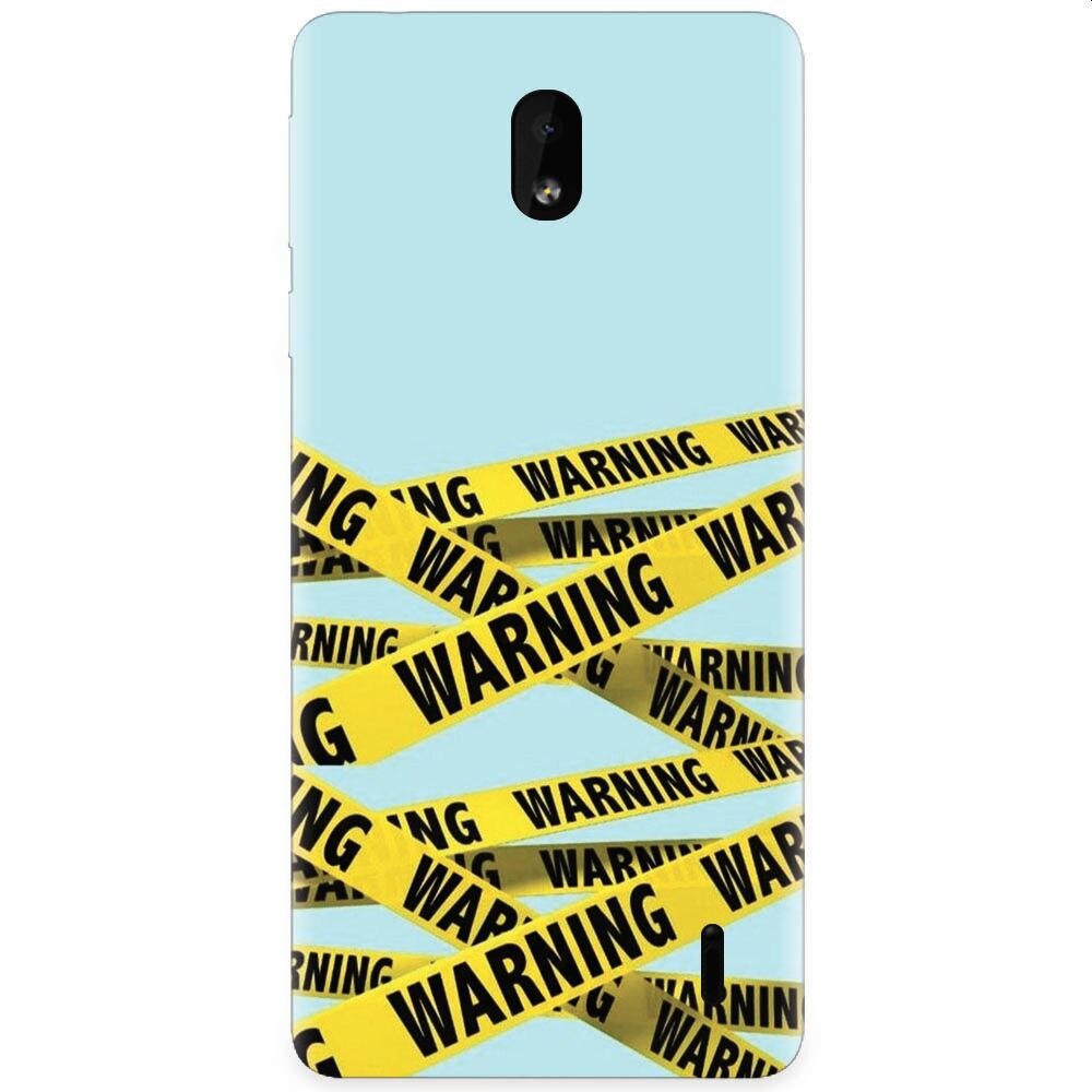 Husa silicon pentru Nokia 1 Plus, Warning