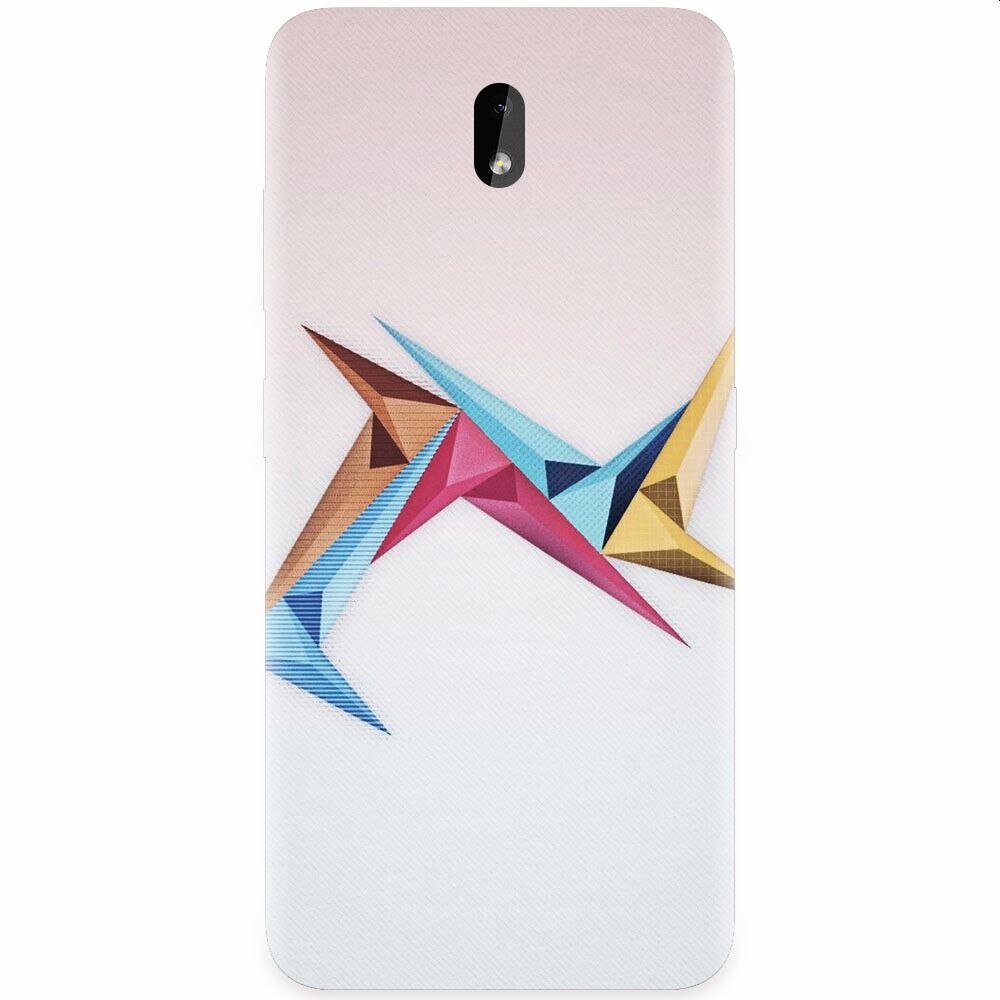 Husa silicon pentru Nokia 3.2, Abstract Minimalistic Colors Triangles