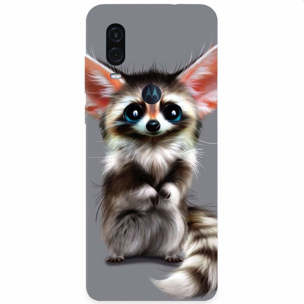 Husa silicon pentru Motorola One Vision, Cute Animal 001