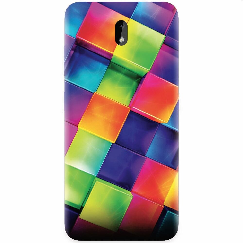 Husa silicon pentru Nokia 3.2, 3D Geometric Colorful