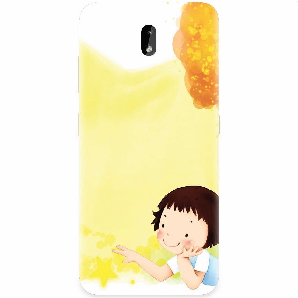 Husa silicon pentru Nokia 3.2, Child Autumn Paint Hd