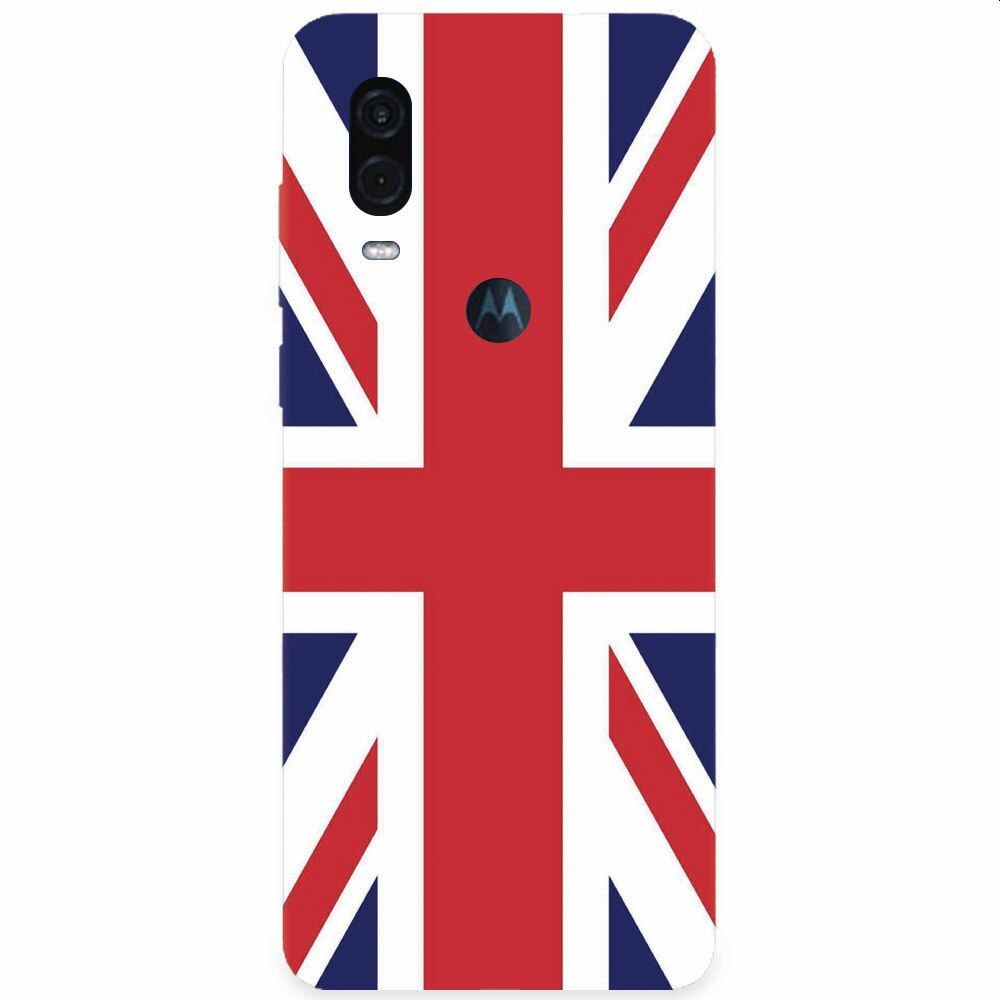 Husa silicon pentru Motorola One Vision, UK Flag Illustration