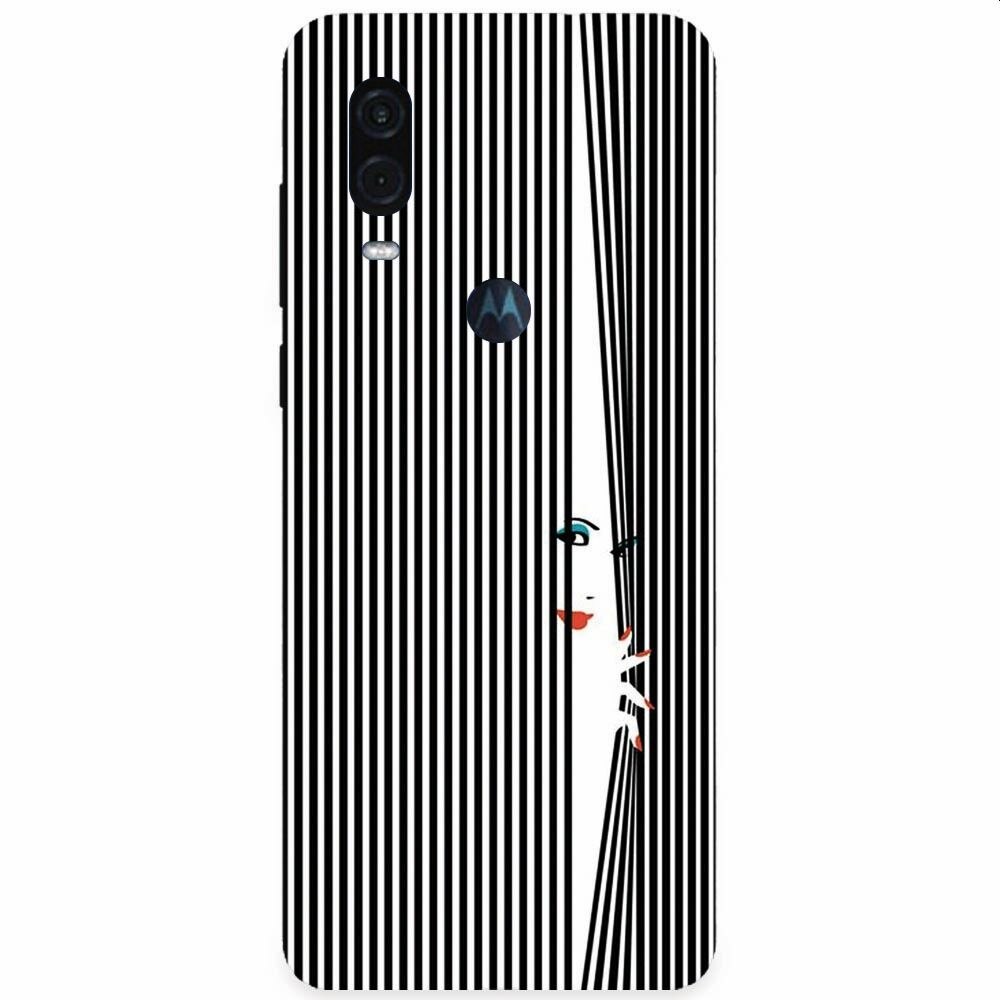 Husa silicon pentru Motorola One Vision, Stripe