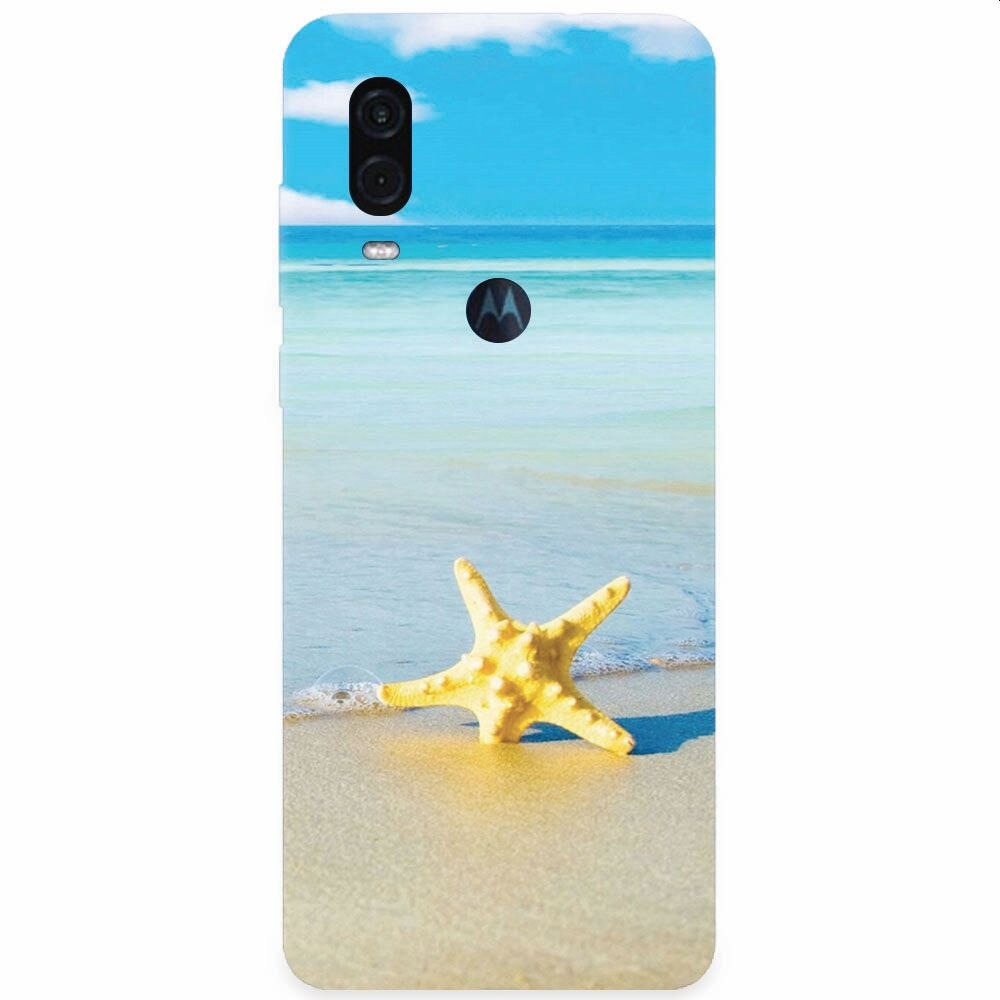 Husa silicon pentru Motorola One Vision, Starfish Beach