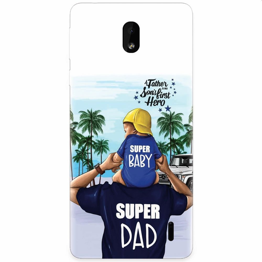Husa silicon pentru Nokia 1 Plus, Super Dad