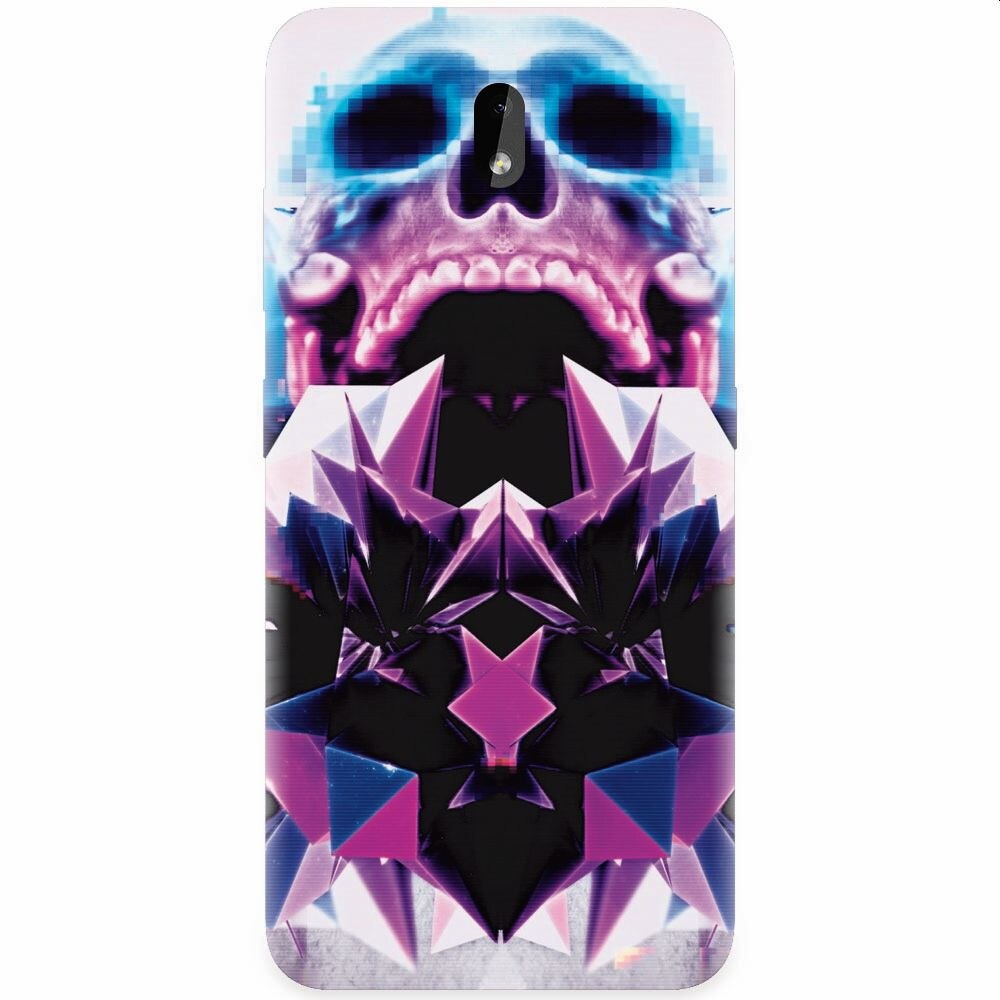 Husa silicon pentru Nokia 3.2, Abstract Framed Skull
