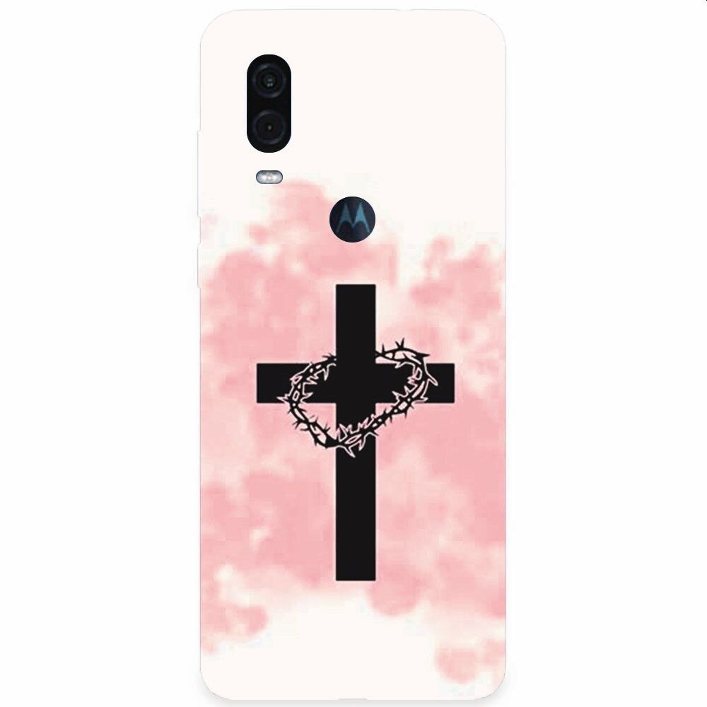 Husa silicon pentru Motorola One Vision, Cross