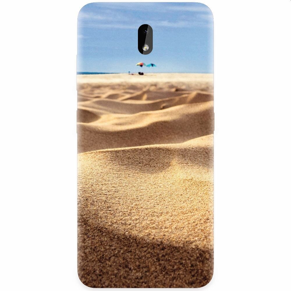 Husa silicon pentru Nokia 3.2, Beach Sand Closeup Holiday
