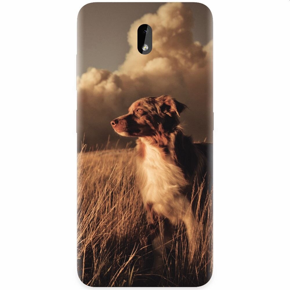 Husa silicon pentru Nokia 3.2, Alone Dog Animal In Grass