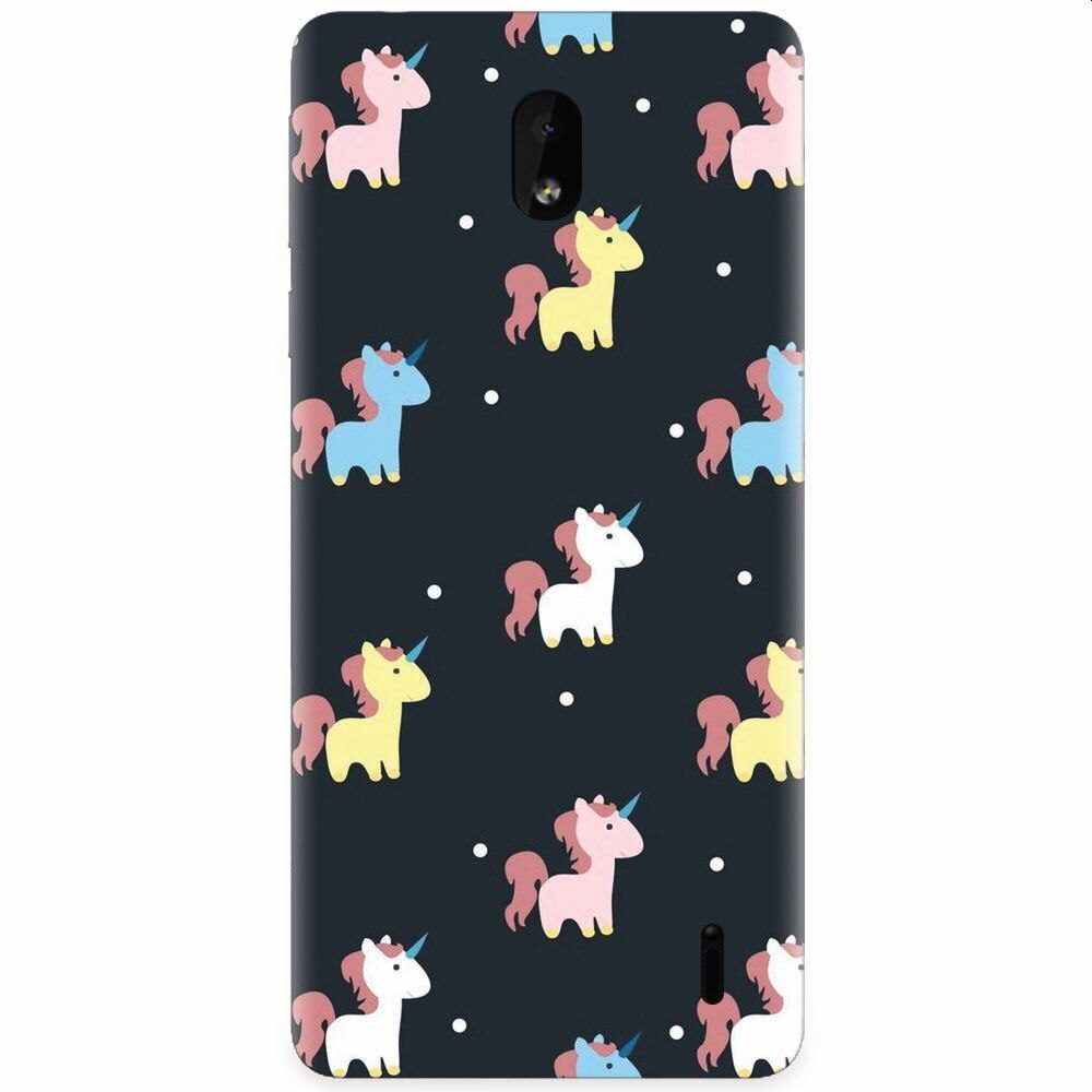 Husa silicon pentru Nokia 1 Plus, Unicorns