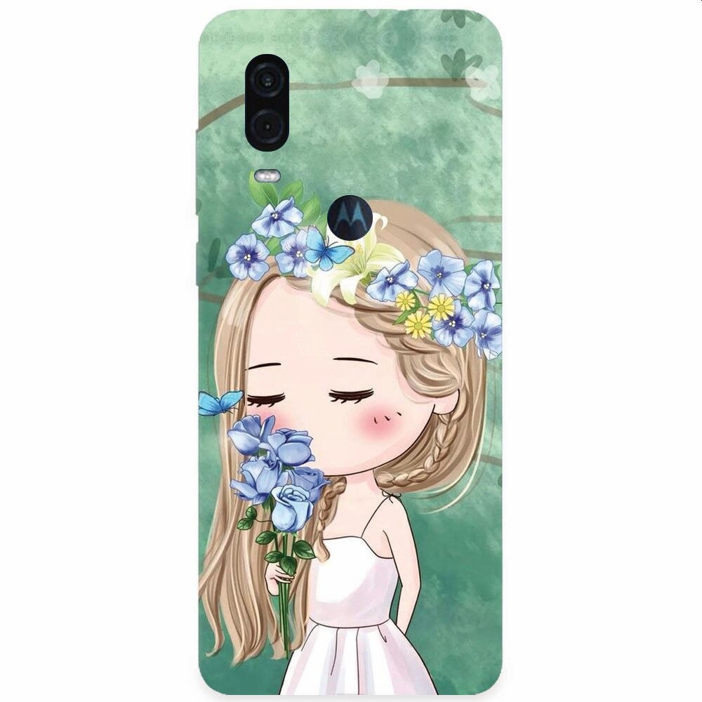 Husa silicon pentru Motorola One Vision, Girl
