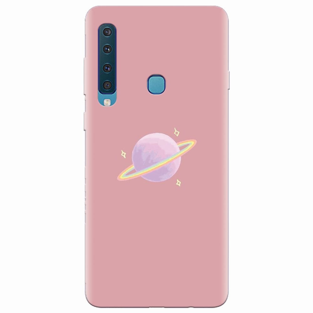 Husa silicon pentru Samsung Galaxy A9 2018, Saturn On Pink