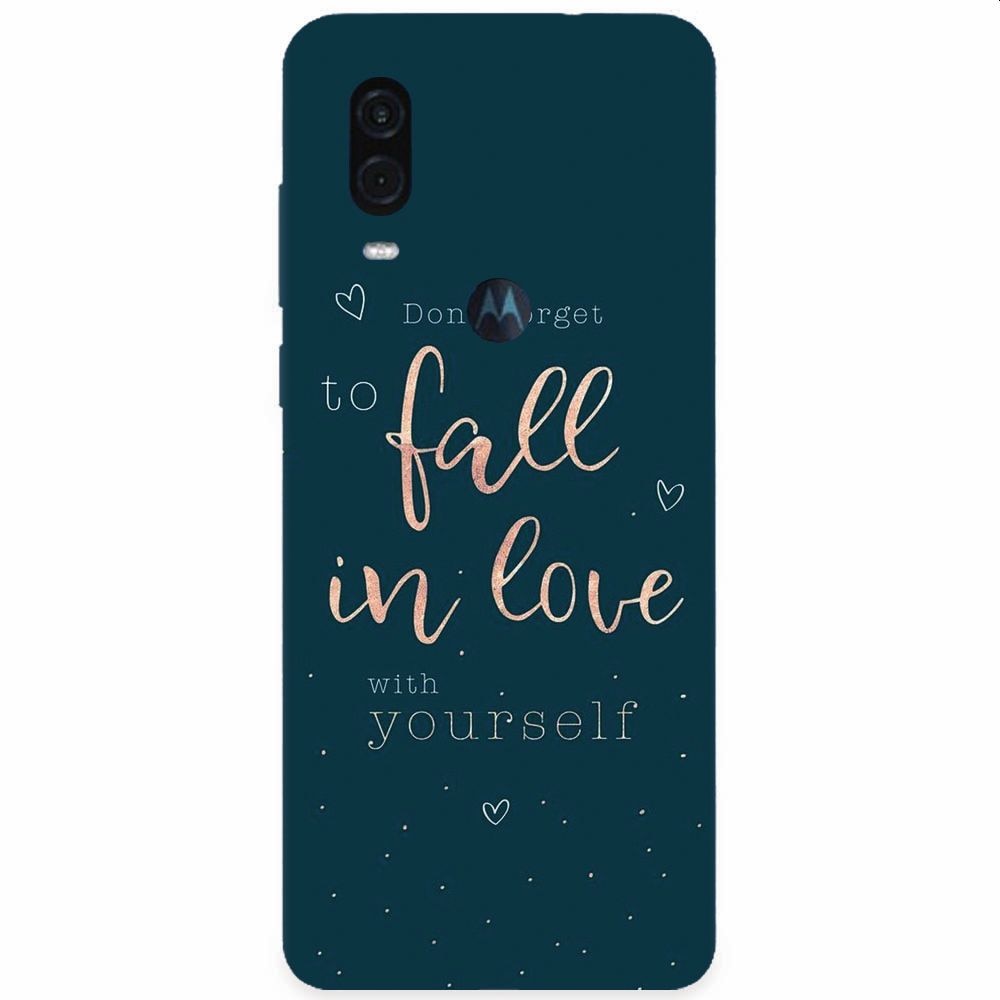 Husa silicon pentru Motorola One Vision, Fall In Love