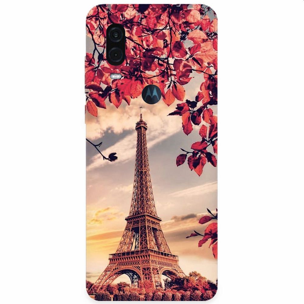 Husa silicon pentru Motorola One Vision, Eifel Tower